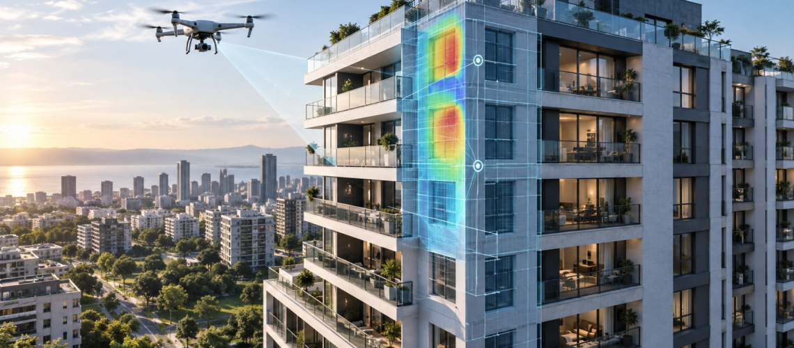 Inspección técnica integral de edificio con dron y termografía